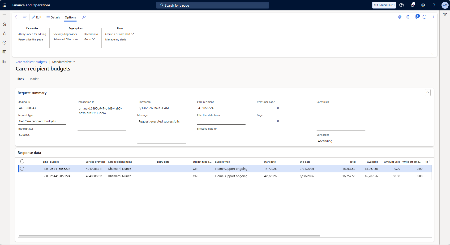 Placeholder — updated budget showing reduced available balance