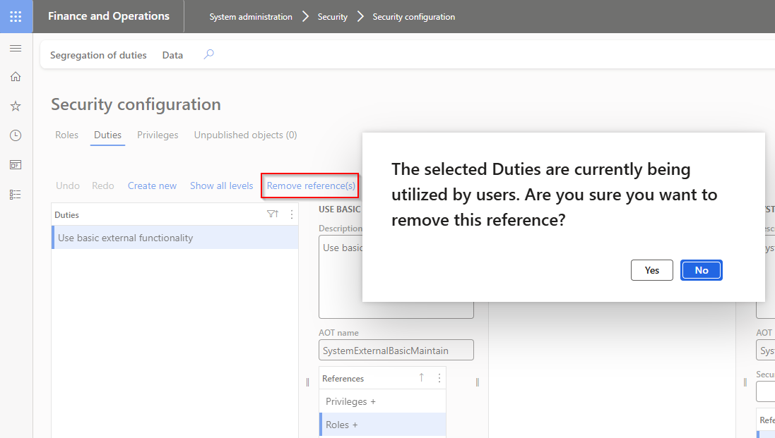 Security configuration