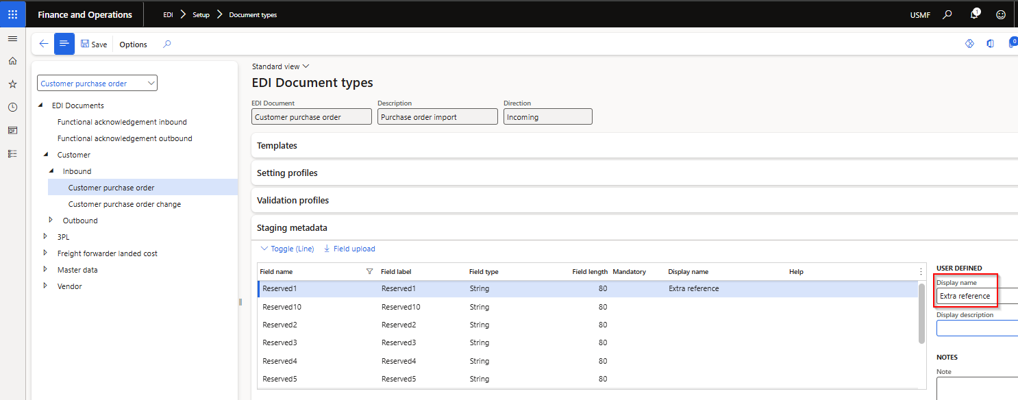 Reserved header fields