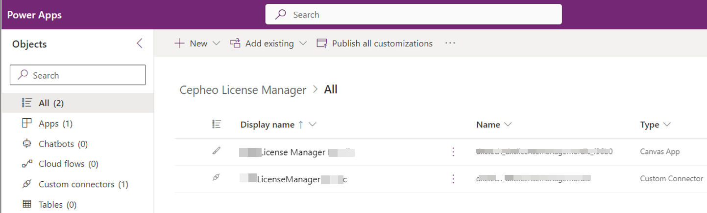 CustomConnector License Manager PowerApp